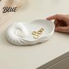 Ocean Art Table Tray Nautilus Storage for Living Room Bedroom Entryway Theme Desktop Organizer Handmade Feel Desk Decor Jewelry Keys Coins,