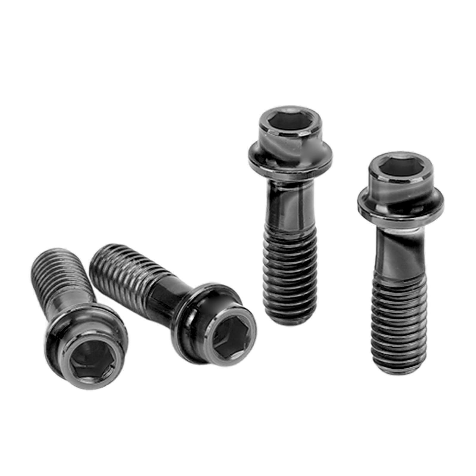 

4 шт. Фиксирующие винты тормозных ручек велосипеда M6x18 мм Титановый сплав Легкие велосипедные винты Аксессуары для горного велосипеда Черные чёрный
