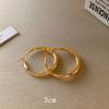 Cold Wind Plain Ring Earrings, Retro Circle Niche Temperament Light Luxury Simple Earrings