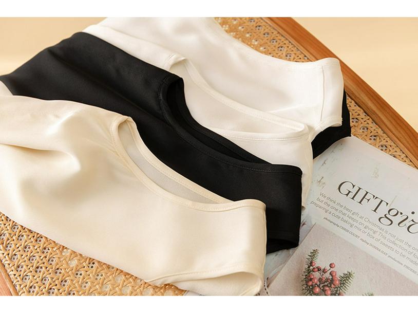 Plus Size Women's Double-Layer Mulberry Silk Camisole - Solid Color Summer Vest