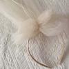 Polyester Girls Head Gauze Mesh Bridal Tulle Fashion Bow Veil Hair Hoop  Hair Accessories