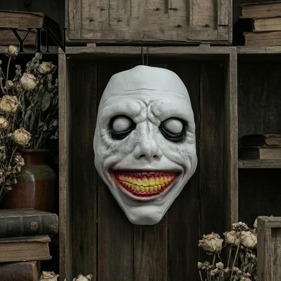 Maschere Flessibili in Lattice per Adulti Halloween Maschera dell'Esorcista, Jack Faccia Doppia Strato Raccapricciante Maschera Integrale per la Testa Headpiece per Feste Spaventose, Accessorio Cosplay