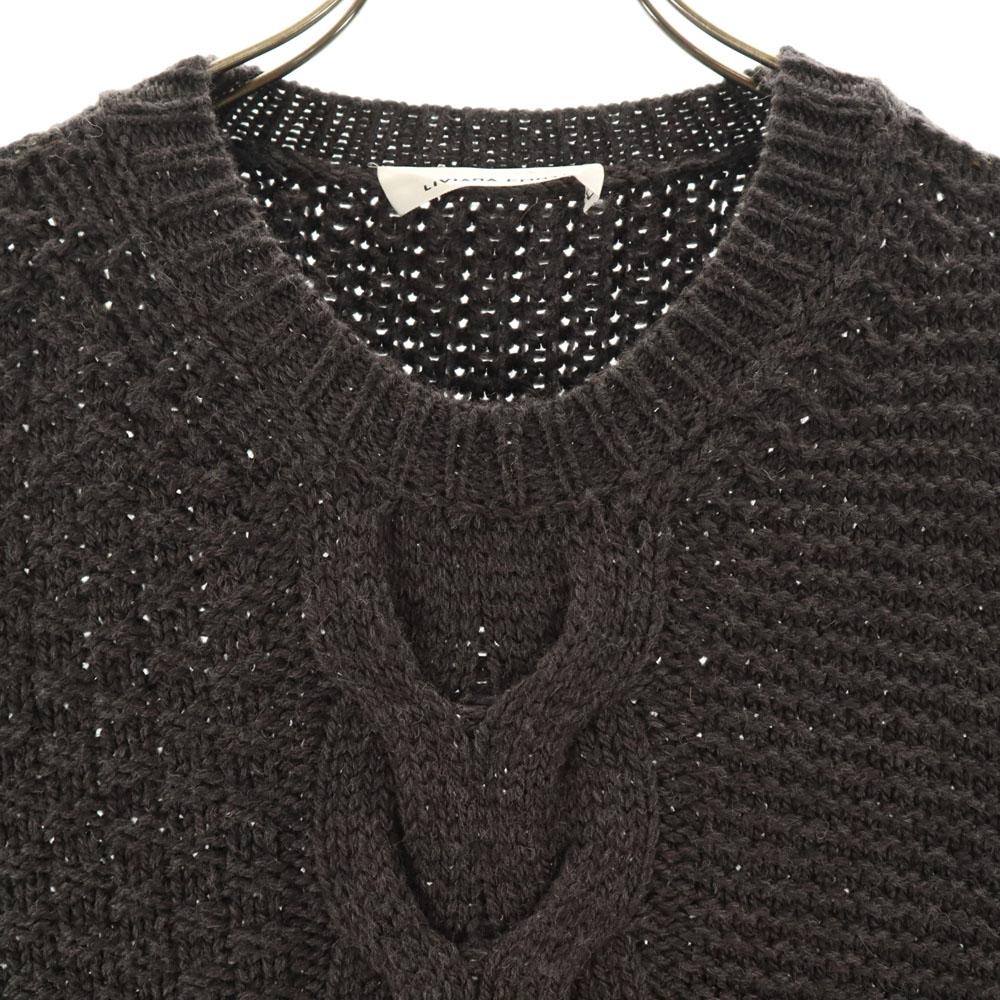 LIVIANA CONTI made in Italy Long sleeve sweater S Charcoal gray knit Women Used