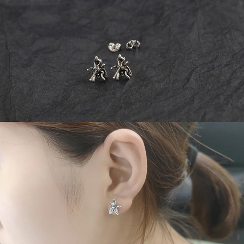 Vintage Creative Flies Earrings For Women Funny Fly Stud Earrings Party Jewelry Gift