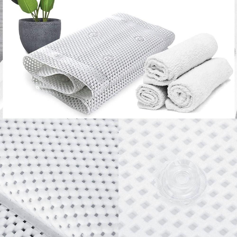 Suction Cups PVC Foam Bath Mat Quick Drying Bath Mattress Cushion Non-Slip Bathtub Mat Women
