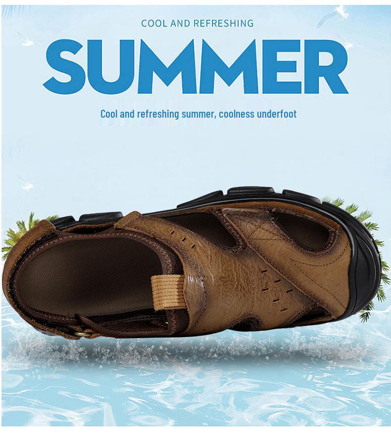 Men's 2022 Summer Lightweight Breathable Outdoor Casual Closed-Toe Beach Sandals