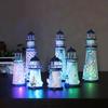 Novelty Mediterranean Style LED Night Light Lighthouse Candlestick Home Decorations Christmas Lights Birthday Gifts Lamp