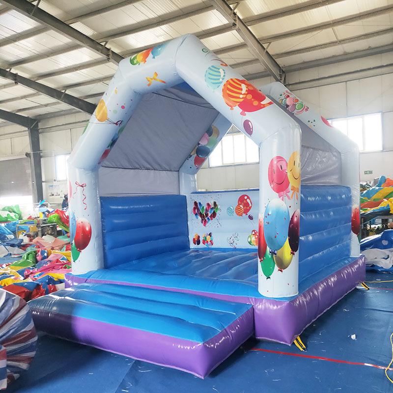 Ocean-Themed 4x4 Inflatable Kids' Castle Playground with Blower.