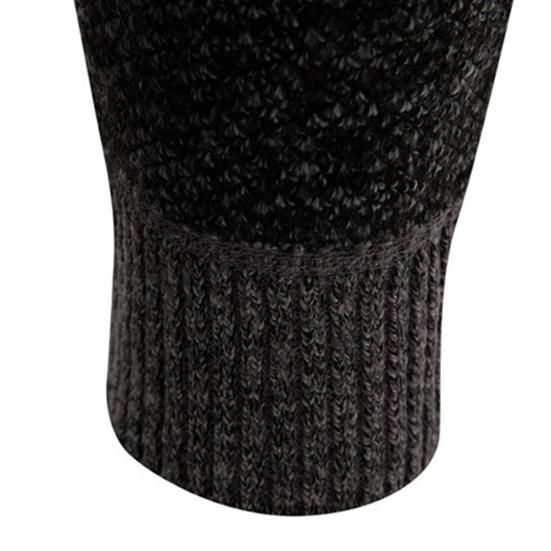 Winter Coat Knit Plush Contrast Colors Patchwork Breathable Thicken Long Sleeves Plus Size Stand Collar Plush Warm Autumn Coat Winter Clothes