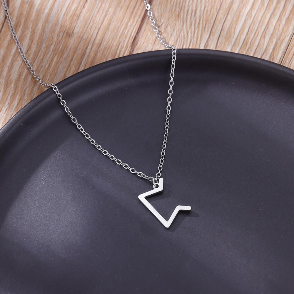 Viking Rune Layering Necklace for Women Stainless Steel Norse Runic Pendants Necklaces Feminine Delicate Minimalist Zircon Gift
