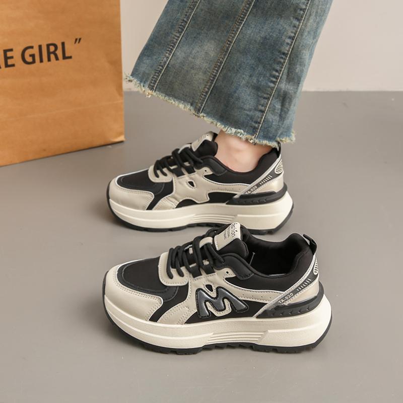 Fashion CRLAYDK Chunky Sneakers for Women Non Slip Tennis Platform Walking Running Casual Leather Shoes Comfortable Sport Trainers