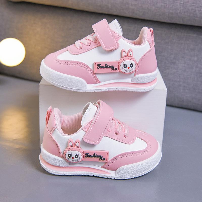 

2026 Unisex Kids White Sports Board Shoes - Casual & Soft Sole for Running (Medium/Large) Size 22, Inner length 14.5CM рожевий