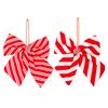 Candy Stripes Christmas Bows for Wreath Red And White Candy Cane Stripes Bow for Garland Wedding Party Staircase Fireplace Indoor Outdoor Decor