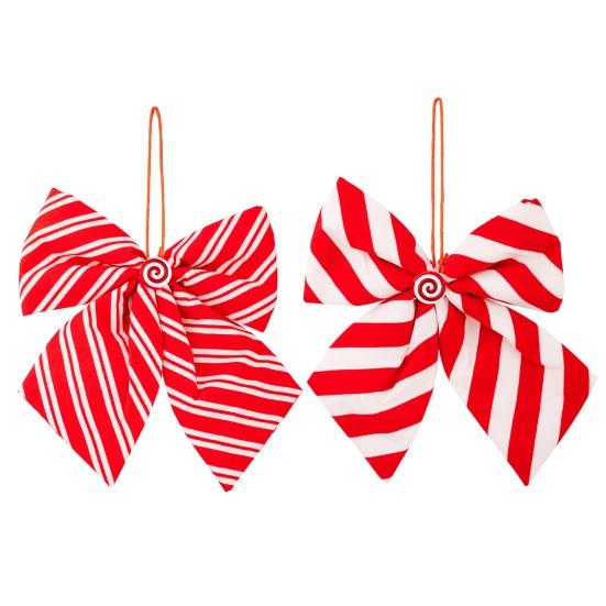 Candy Stripes Christmas Bows for Wreath Red And White Candy Cane Stripes Bow for Garland Wedding Party Staircase Fireplace Indoor Outdoor Decor