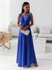 Damenbekleidung, neues europäisches und amerikanisches Schnür-V-Ausschnitt Party-Langes Kleid Kleid Damen