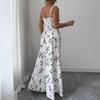 Summer New V-neck Floral Dress, Printed Fairy Style Fine Suspender Dress, Fairy Versatile Style