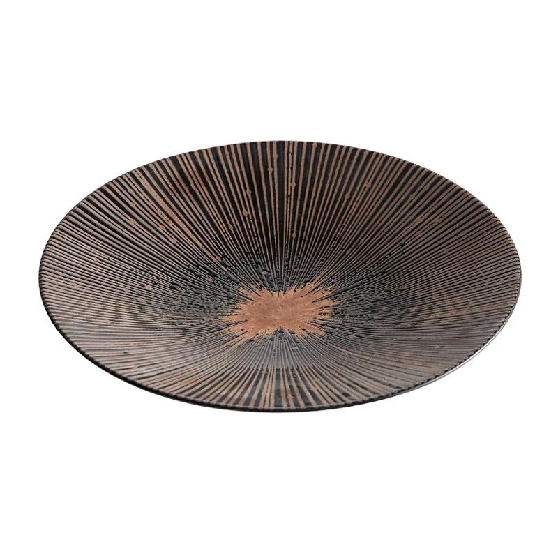 Ceramic Tableware Plate  New Printed Western Tableware Steak Plate Flat Plate Salad Rice Bowl Pasta Soup