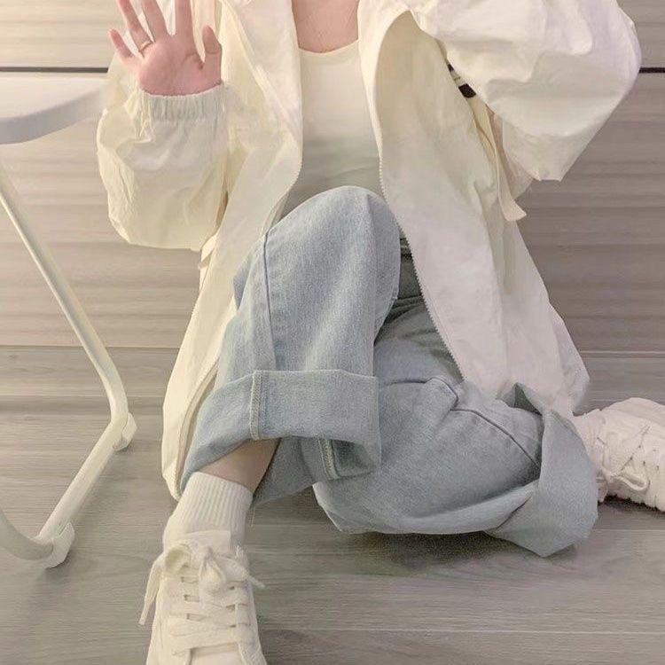 2024 Women's Retro Chic Summer Hooded Sun Protection Jacket - Loose Fit, Trendy Windbreaker