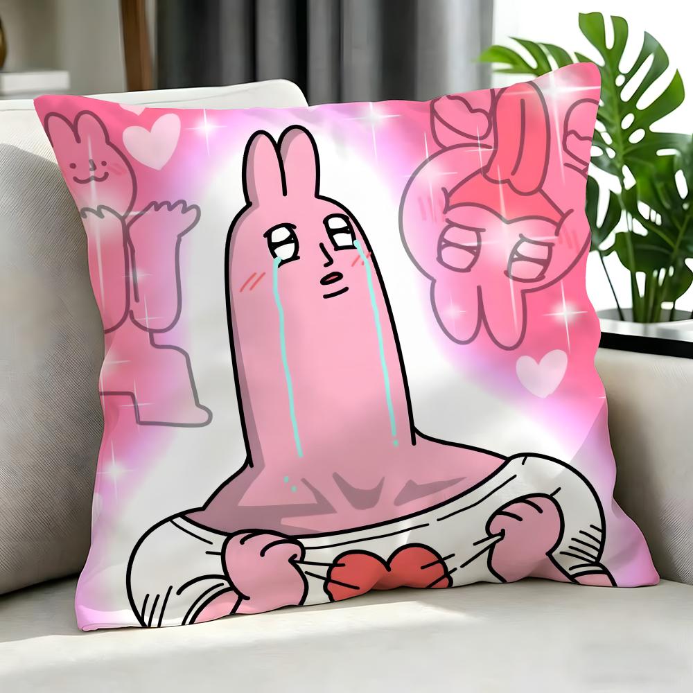 Cartoon My Friend Rabbit Cushion Cover Cushion Cover Set 4Pcs 50X50 45X45 40X40 Pillowcase Decorative Sofa Home Decor