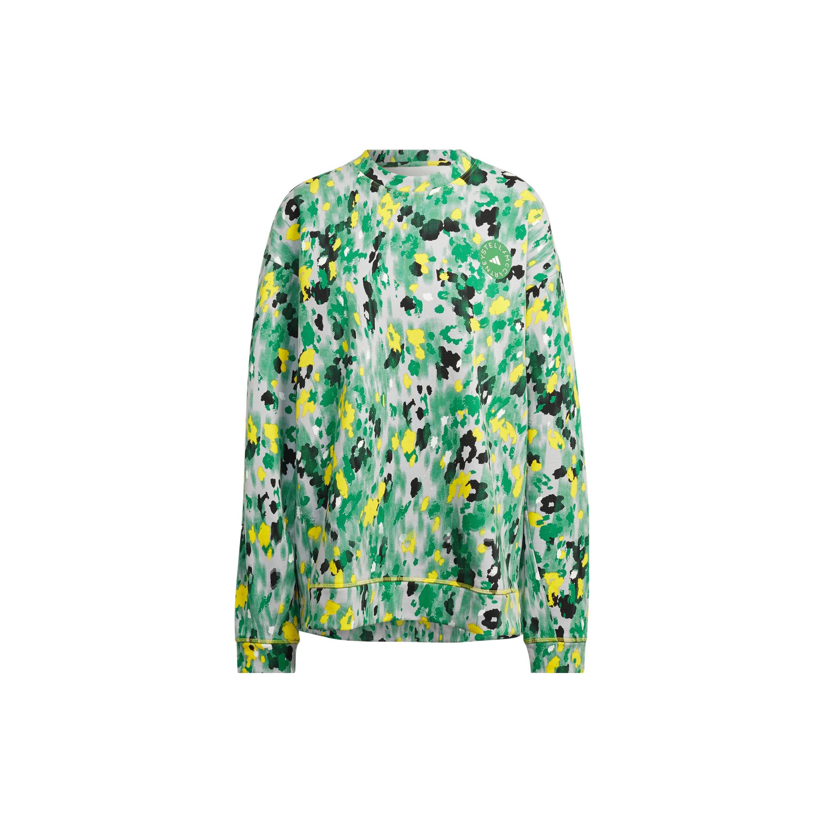(WMNS) adidas by Stella McCartney Floral Print Sweatshirt Green Women s HG1932 S