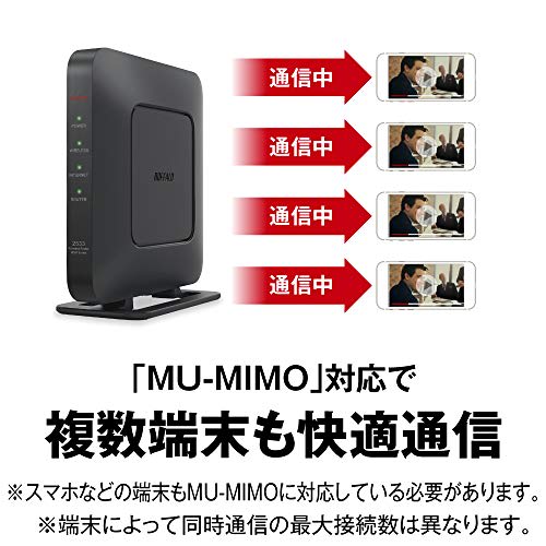 BUFFALO WiFi Wireless LAN Router WSR-2533DHPL2/NB 11ac Ac2600 1733+800Mbps IPv6 Compatible Dual Band 4LDK 3-story Simple Package Telework [iPhone13/12