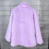 Golden Toka New Korean Style Faux Fox Fur Mid-Length Coat