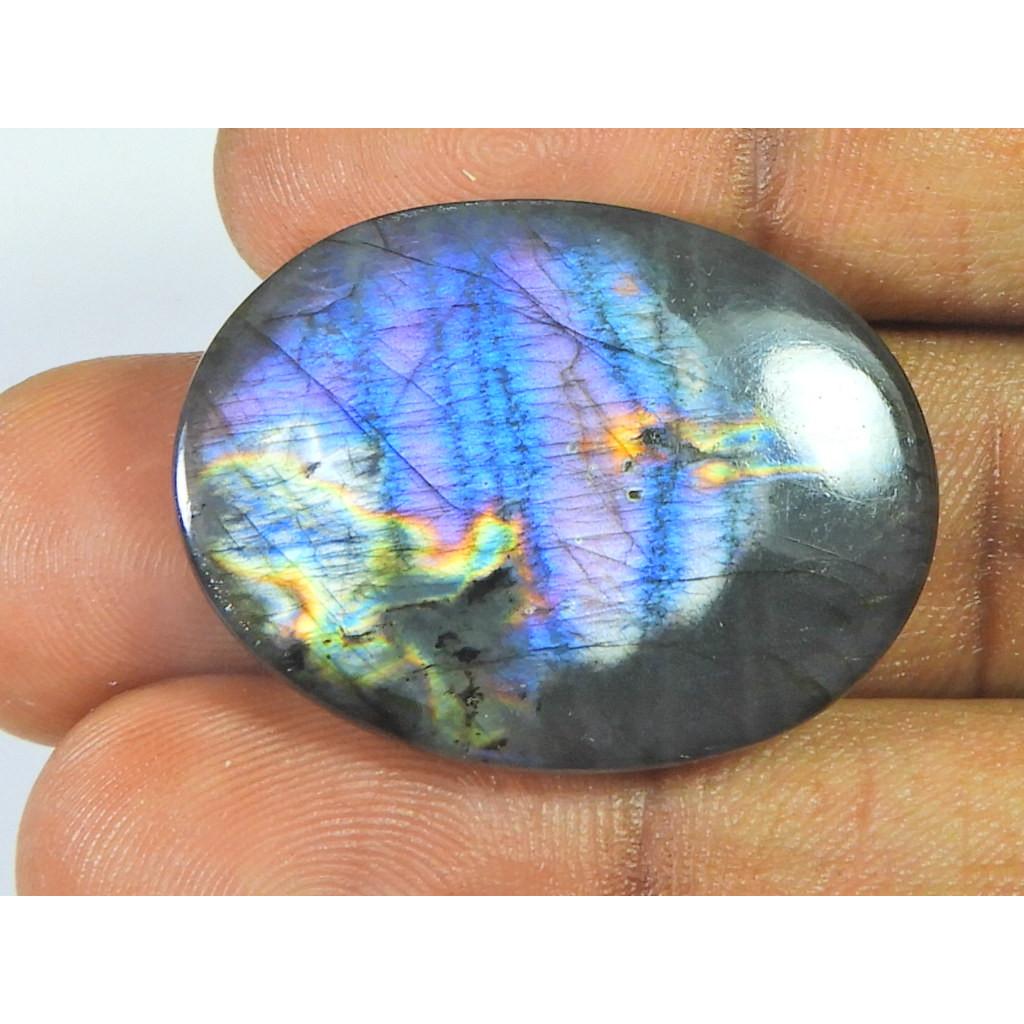 24X32MM Naturalny Labradoryt Fioletowy Spektrolit Owalny Kaboszon Luźny Kamień Szlachetny SK-3249