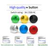 2pcs 16MM Mushroom Head Push Button Switch Momentary Push Button IP65 Waterproof 12V 24V 36V DC 110V 250V AC 5A SPST