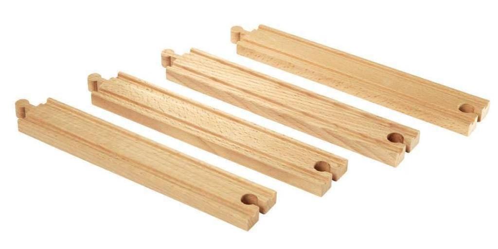 BRIO Straight Track 216mm (33341) for ages 3 and up [Toy, Wooden Toy, Wooden Track, Gift for BirthdayChristmas]