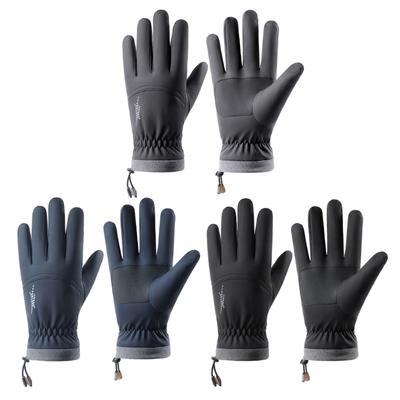 Wasserdichte Herren-Handschuhe mit Touchscreen für Skifahren, Radfahren, mit rutschfestem Griff, für alle Wetterbedingungen, Outdoor
