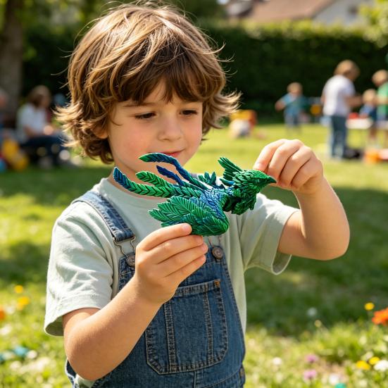 3D Printed Phoenix Toy Articulated Flexible Fidget Bird Figurine Cool Animal Statue Stress Relief Desktop Decoration for Adults