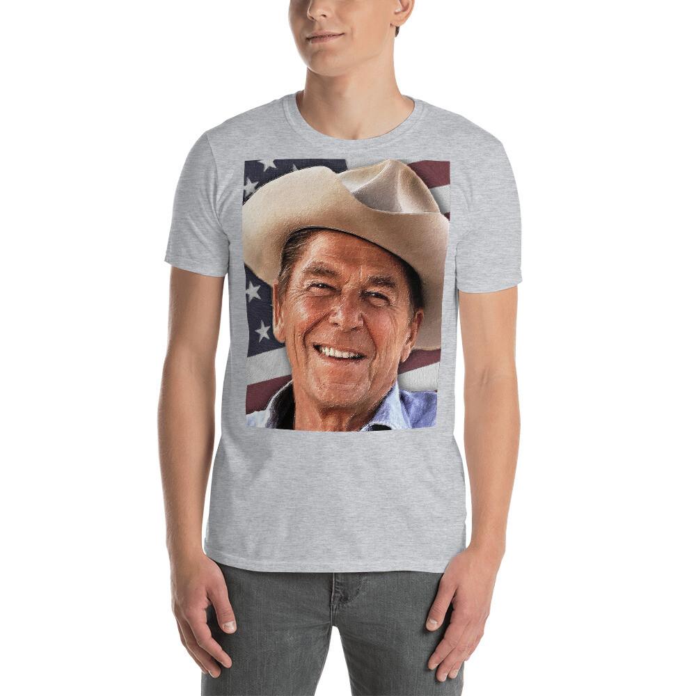 Ronald President Reagan Happy American Pop Art Painting Colorful TShirt Unisex T-Shirt XXXXL