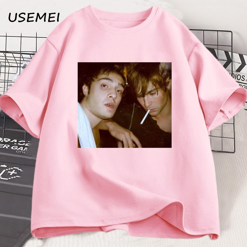 Chuck And Nate Gossip Girl Tee Unisex Unisex Oversized T Shirt Vintage 90s Fashion Aesthetic Trendy Y2k Tshirt Streetwear Clothes