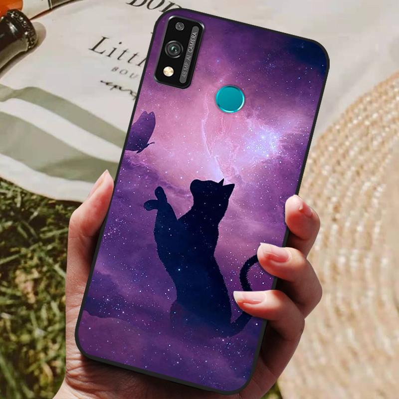 Pour Honor 9x lite Étui Loup Dessin Animé Silicone Souple TPU Coque Arrière Pour Huawei Honor 9X lite Étuis de Téléphone Honor9x Lite Fundas Coque