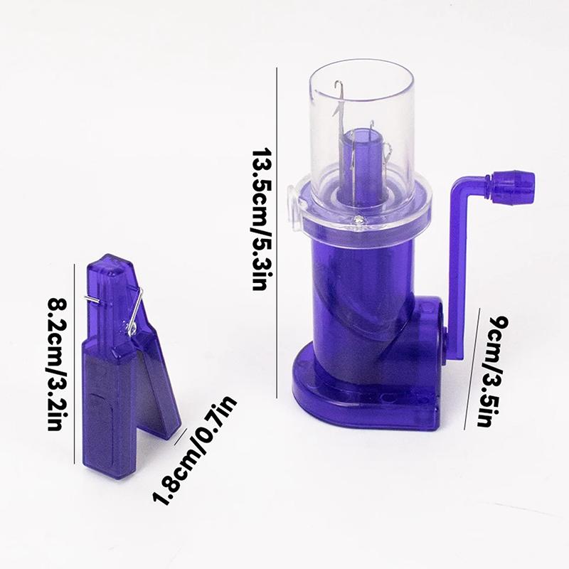 Tragbare Handstrickmaschine Verzierung Strickwebstuhl mit Handkurbel Handgestrickt Geflochten DIY Pullover und Schals Zubehör