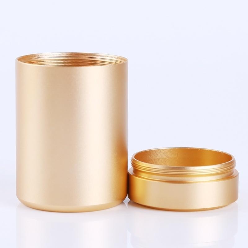 Metal Aluminum Sealed Cans Portable Travel Tea Caddy Airtight Smell Proof Container Stash Jar