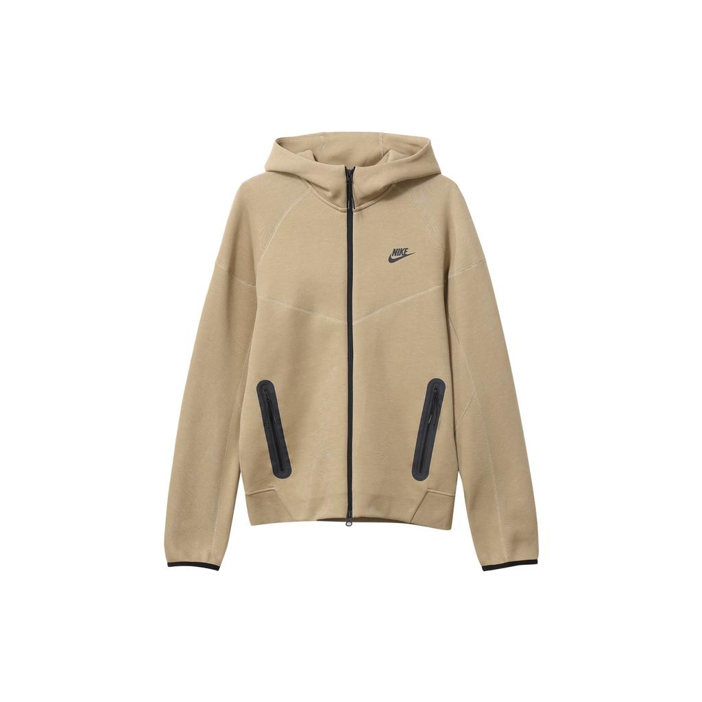 Nike Sportovní oblečení Tech Fleece Windrunner s potiskem loga Pánská bunda khaki FB7922-247