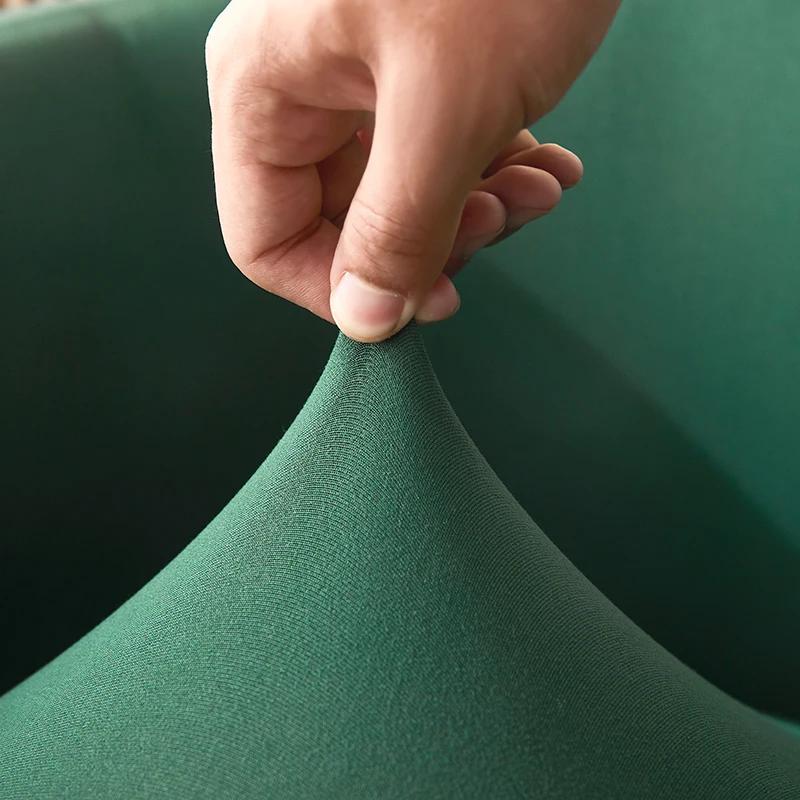 Monochromatic Couch Sofa Cover for Living Room, Stretch Slipcover, Club Cafes, Elastic Armchair, Green, Single Seater Protector