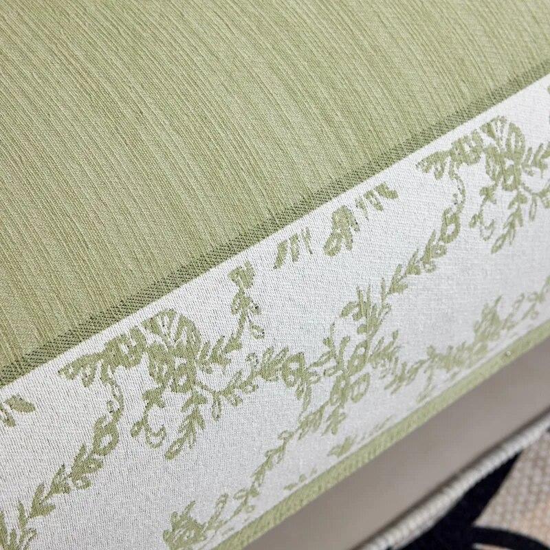 Chenille Sofa Cushion White Wide Edge Cover Plant Jacquard Universal Cover Anti Slip Simple Universal Living Room Backrest Towel