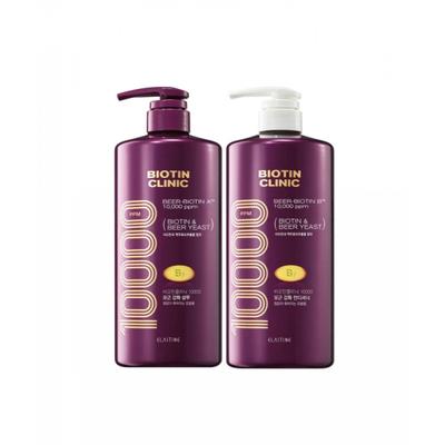 Elastine [optional] Biotin Clinic Beer Yeast Shampoo Conditioner 1000ml X 2