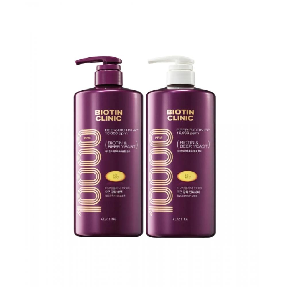 Elastine [optional] Biotin Clinic Beer Yeast Shampoo Conditioner 1000ml X 2 1000ml conditioner/1000ml conditioner