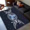 Blue Celtic Knot Rug for Mystical Home Decor - Ancient Symbolic Pattern Floor Art Anti slip carpet can be machine washed