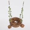 Hanging Bird House For Cage Bird Swing Toy With Chewing Toy Coconut Bird Nest Breeding Nesting Parrots Hanging Bed
