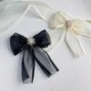 Camellia Flower Brooch Pins For Women Fabric Bow Tie Jk College Style Shirt Collar Pin Elegant Jewelry Accessories