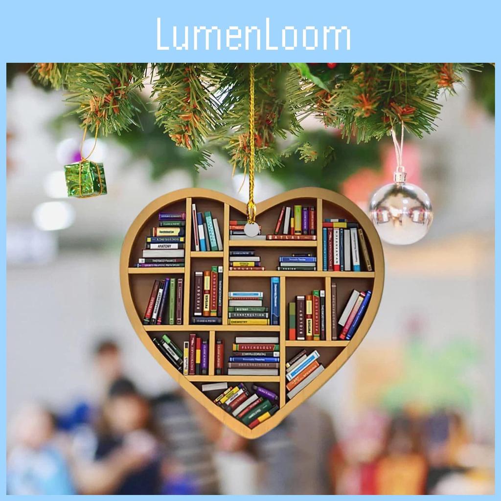 Modern Heart Shaped Acrylic Decorative Ornament For Readers And Librarians Car Interior Decor