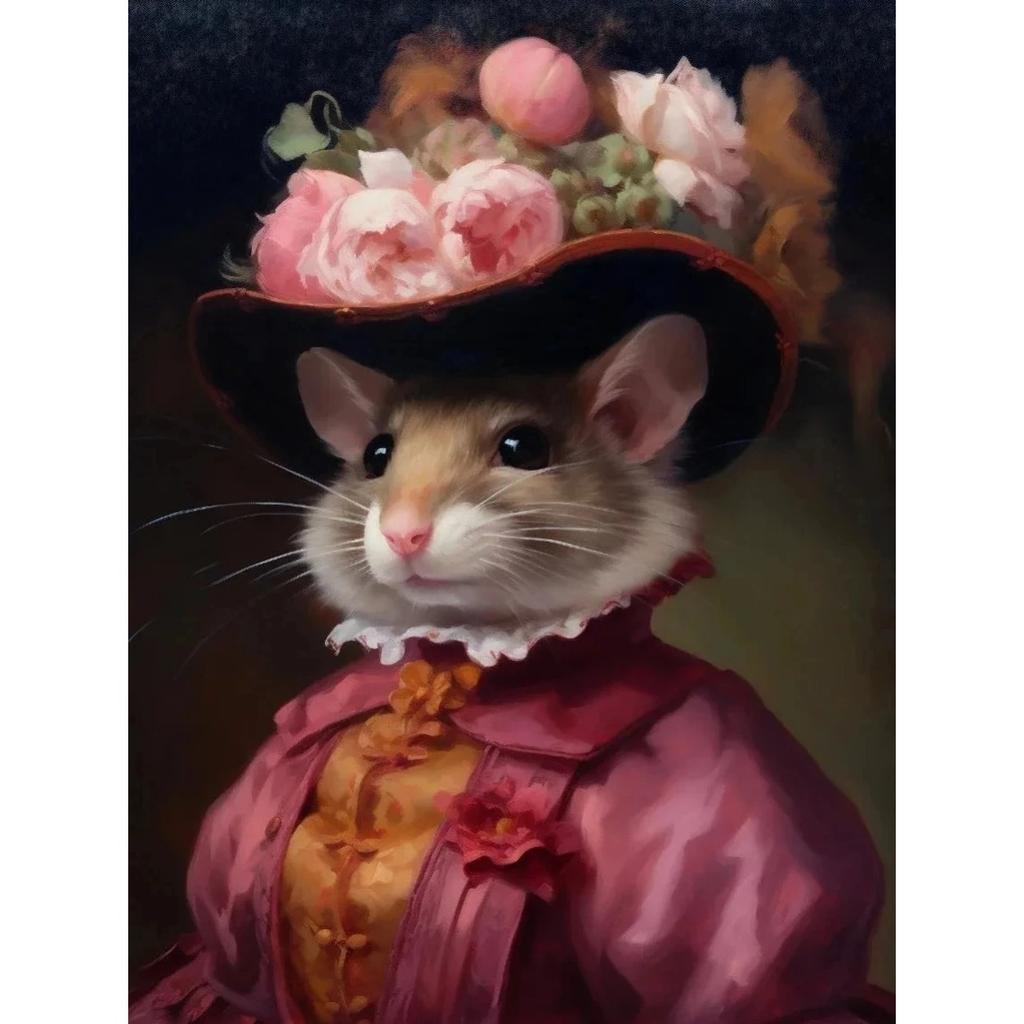 Vintage Palace Aristocrat Gorgeous Costume Animal Tiger Lion Deer Art Poster Canvas Paintings Wall Art Pictures Home Room Decor