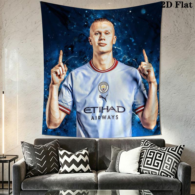 Erling Braut Haaland Wall Hanging Printed Fabric Blanket Decorative Tapestries for Bedroom Living Room Home Decor