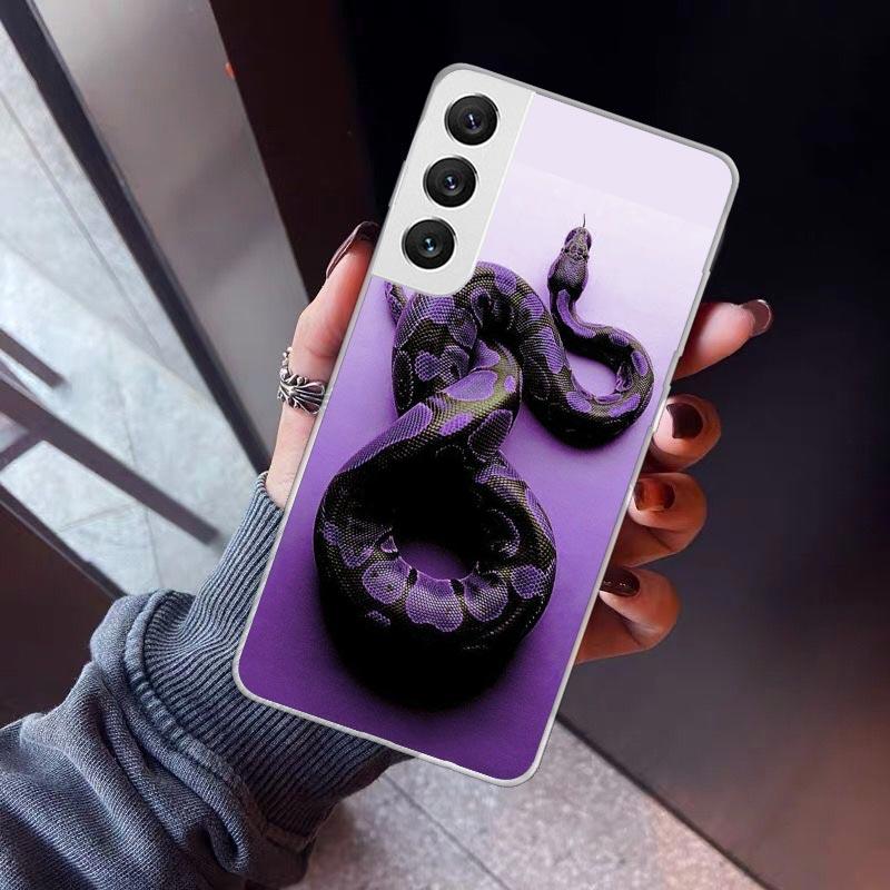 Animal Leather Snake Scales Phone Case For Samsung Galaxy S26 S25 Edge S24 S23 Ultra S22 Plus S21 S20 FE Soft TPU Back Cover Fun