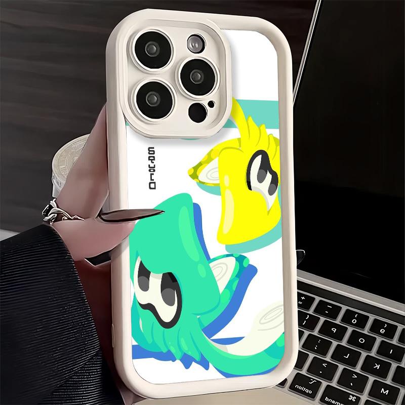 S-Splatoons Game Phone Case for iPhone 16 17 Air 16E 15 Pro Max 14 Plus 13 12 Mini Capa Soft Shell Silicone Funda