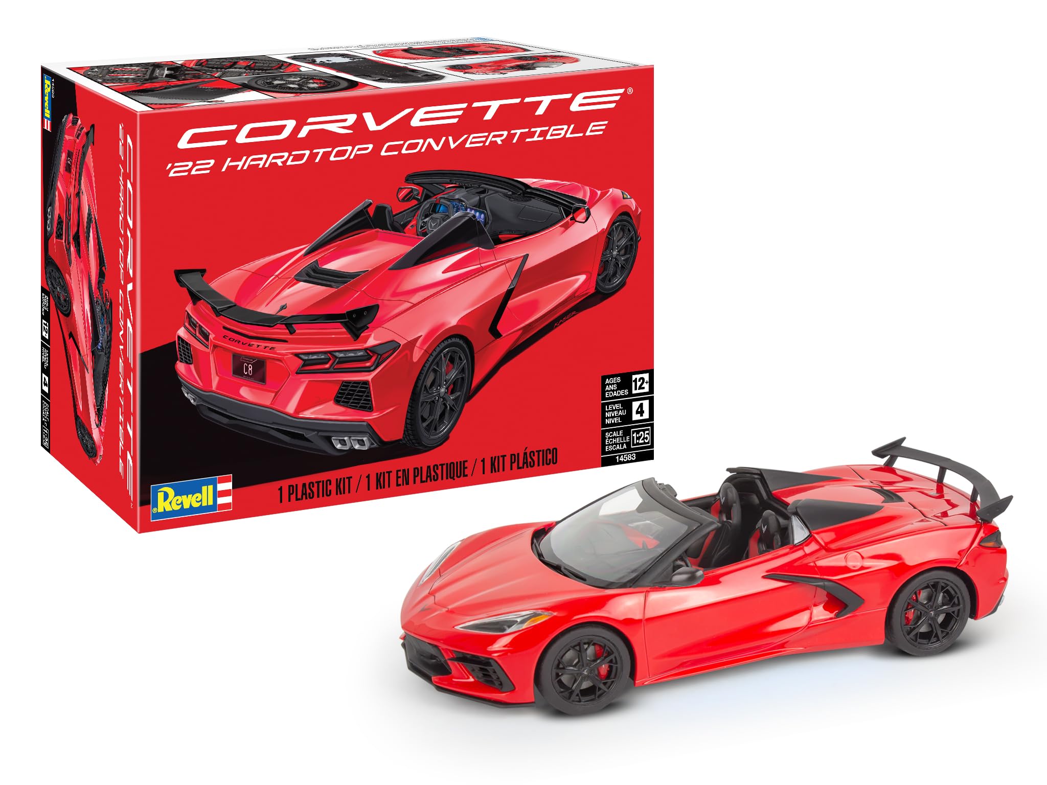 

Revell 14583 Corvette C8 Hardtop Convertible Scale Skill Level 4 Model Building Kit 22 125 147-Piece